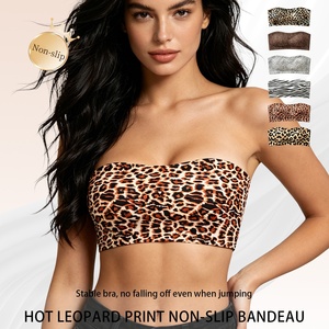 <span class=keywords><strong>Reggiseno</strong></span> Bandeau Sexy Senza Fili con Stampa Leopardata, Antiscivolo, <span class=keywords><strong>Push</strong></span>-<span class=keywords><strong>up</strong></span>, Copertura Totale, Quattro Stagioni, Stile Europeo-Americano - Product Image 2
