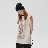 Vêtements pour femmes haute qualité été sans manches débardeur pour filles Streetwear T-Shirt Vintage lettre motif vêtements pour femmes