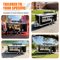 Remorque alimentaire mobile entièrement équipée et personnalisée en acier inoxydable, camion de restauration rapide pour pizza, café, barbecue, crème glacée, 200 unités