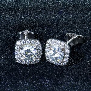 Pendientes de Diamante Moissanita de Plata 925, Pequeños y Cuadrados, Sin Deslustre, al por Mayor para Fabricantes, Joyería de Moda para Chicas - Product Image 2