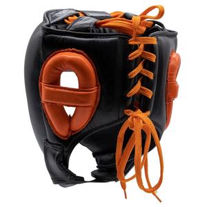 Orange And Black Adult Men Women Boxing & MMA Protective <b>Head</b> Gear Guard With Custom - Product Image 2