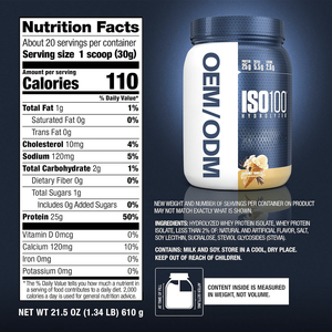 Suplemento Deportivo para Adultos <span class=keywords><strong>Hydro</strong></span>-Iso <span class=keywords><strong>Whey</strong></span> 100 OEM - Sin Gluten, 25g de Proteína BCAA, Combustible Muscular, Marca Privada - Product Image 2