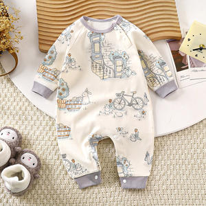 Vêtements pour bébé en pur coton <span class=keywords><strong>de</strong></span> vison, combinaison <span class=keywords><strong>de</strong></span> <span class=keywords><strong>naissance</strong></span> sans coutures, pyjama à manches longues unisexe, écologique, avec boutons-pression - Product Image 4