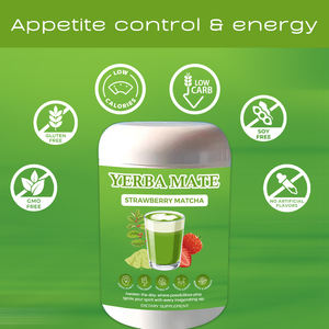 Mezcla de té mate orgánico con sabor a fresa Matcha OEM, soporte digestivo, estilo de vida saludable, polvo de té Matcha Yerba Mate de fresa - Product Image 6