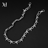 CJH Rivet Punk Hip-hop Style Pointu Nail Jeans Chaîne Unisexe Trendy Cool Accessoire pour Hommes et Femmes