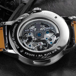 Relojes Automáticos de Lujo para Hombre con Esqueleto, Logotipo Personalizado OEM, Caja de Zafiro, Correa de Acero Inoxidable Negra, Fabricantes de Relojes - Product Image 3