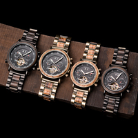 Reloj de Pulsera Mecánico de Lujo de Primera Marca BOBO BIRD, Movimiento Transparente, Diseño Deportivo Moderno para Hombre y Mujer con Correa de Cuero