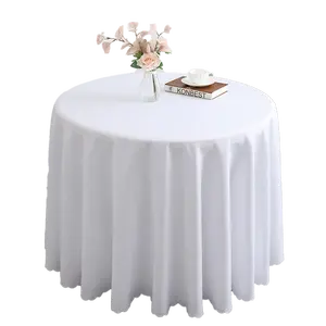 2023 New Customized Service 6Ft Spandex Tablecloth White Table Cloth for Wedding
