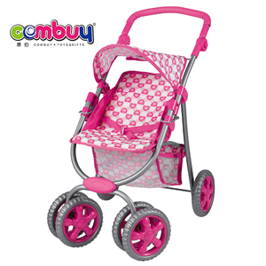 <span class=keywords><strong>Jouet</strong></span> <span class=keywords><strong>poussette</strong></span> pour bébé <span class=keywords><strong>en</strong></span> fer à roulettes pour jouer à faire semblant à l'intérieur - Product Image 2