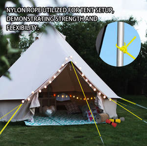 Baiyuheng Corda de sobrevivência para acampamento, caminhada, corda multicolorida com 7 fios, material paracord 550 preto, ideal para uso em acampamento - Product Image 4