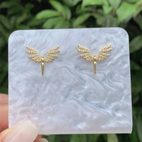 Bijoux Vente en Gros Style Vintage Style Classique Ailes Cuivre Zircon 18K Plaqué Or Chaîne de Câble Parure de Bijoux