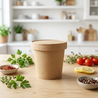 Gobelets à sauce/condiment en papier kraft biodégradable, écologiques, sans BPA, durables, recyclables, avec couvercle anti-fuite en PE laminé