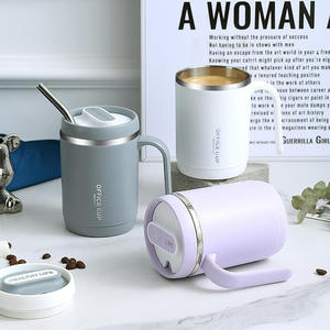 Taza de Acero Inoxidable 304 Personalizada con Tapa y Pajita, Taza de Café de Lujo Ligera Resistente al Calor, Botella de Agua de Viaje - Product Image 3