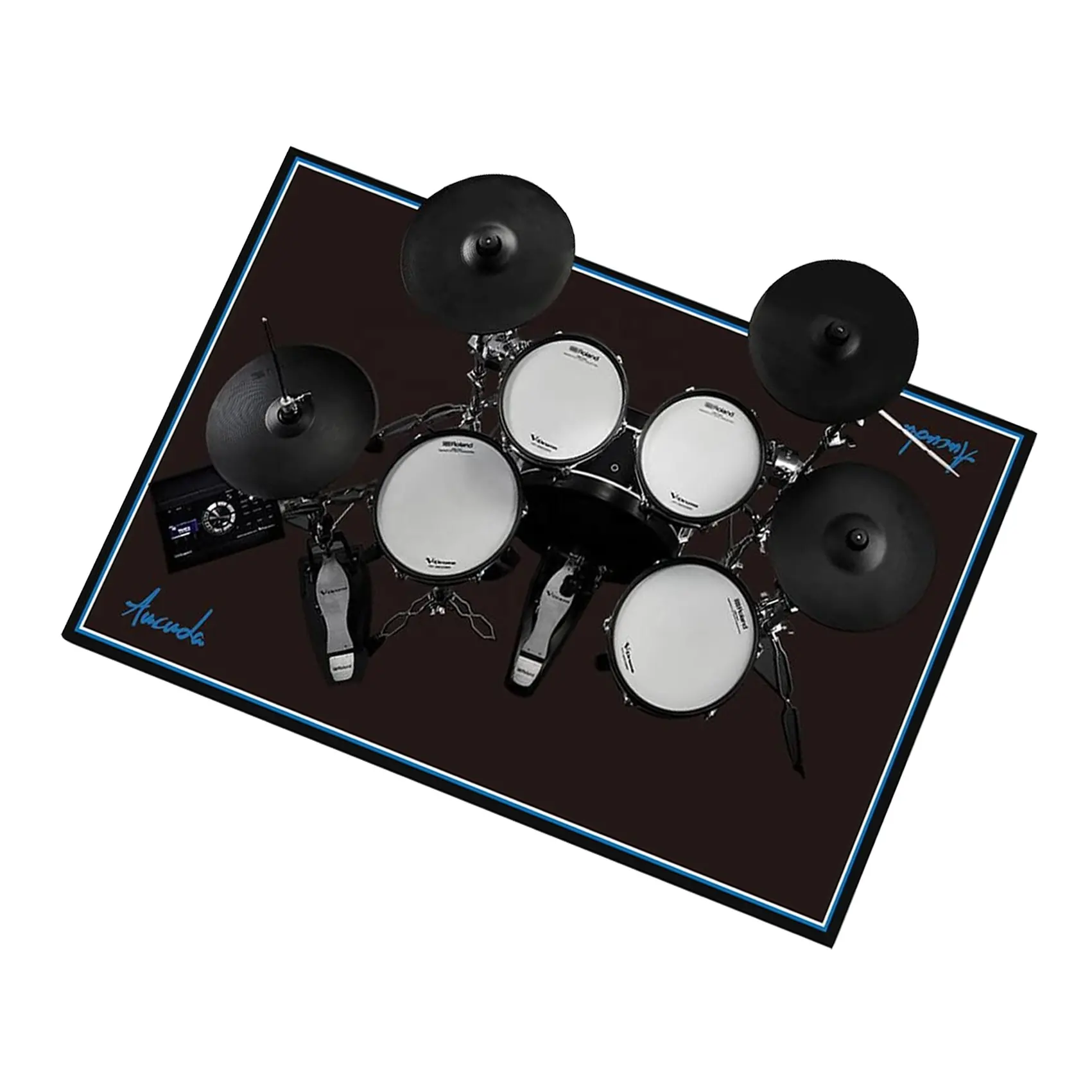 Нескользящий звуконепроницаемый ковер Профессиональный прямоугольный электронный джазовый барабанный набор коврики для музыкального инструмента