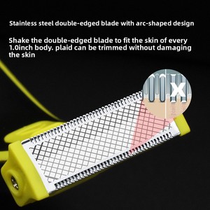 Recortadora de Pelo para <span class=keywords><strong>Hombre</strong></span>, Recargable por USB, Lavable, Afeitadora Eléctrica para <span class=keywords><strong>Piernas</strong></span> y Rostro, hasta 60 Minutos de Autonomía - Product Image 4