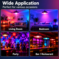 Ampoule LED RGB E27 avec télécommande, ampoule intelligente à changement de couleur, 16 couleurs, lampe d'ambiance décorative à intensité variable