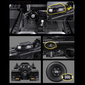 ของเล่นตัวต่อรถแบทโมบิลสีดำ รุ่นจำลองขนาด 1:8 จำนวน 40 ชิ้น ซีรีส์ภาพยนตร์ใหม่ ของขวัญวันเกิดสุดโปรดสำหรับทุกเพศทุกวัย วัสดุพลาสติก สำหรับเด็กอายุ 8 ถึง 13 ปี - Product Image 3