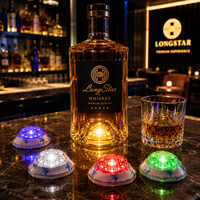 Longstargift Étiquette Privée Présentoir Lumineux pour Bouteilles LED – Reconnaissance de Marque et Affichage en Bar