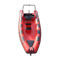 Bateau pneumatique RIB-680B, fabrication OEM, matériau PVC Hypalon, coque en fibre de verre, bateau gonflable marin, bateau de sport, bateau de sauvetage