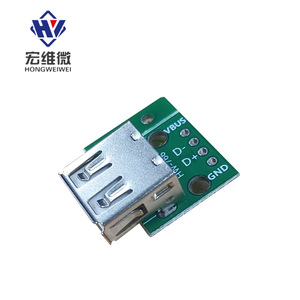 Placa Adaptadora Hongwei Micro USB A Hembra a DIP de 4 Pines con Cables Pre-Soldados para Conexión de Datos y Alimentación Móvil - Product Image 1