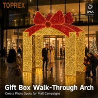 Arche lumineuse géante personnalisée pour extérieur, décorations de Noël Toprex, éclairage grand format étanche, motif lumineux populaire pour les fêtes 2026