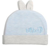 Gorro de Bebé Ecológico Antibacterial de Algodón Suave y Poliéster para Recién Nacidos, Gorro de Punto Encantador con Talla y Logotipo Personalizables