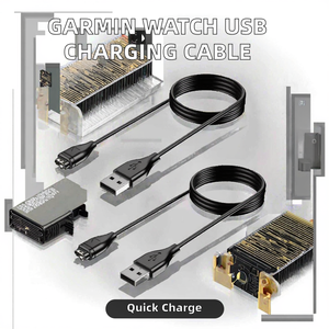 Chargeur USB pour montres Garmin Instinct/Venu 2/Vivoactive 3/Fenix 7/Fenix <span class=keywords><strong>5</strong></span>/Forerunner 55/<span class=keywords><strong>Quatix</strong></span> 6/D2 Air/Vivomove 3 1m de charge - Product Image 3