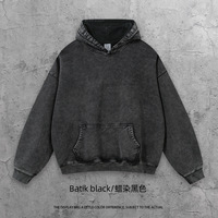 Sweat à capuche oversize en velours pur coton lavé 500G avec fermeture éclair et délavage acide, logo personnalisé, unisexe, hiver, OEM ODM, vente en gros