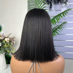SDD 5x5 Bob <b>Wig</b> Vietnam Bone Straight 100% <b>Human</b> Hair Closure Glueless Short Bob <b>Wig</b> - Product Image 6