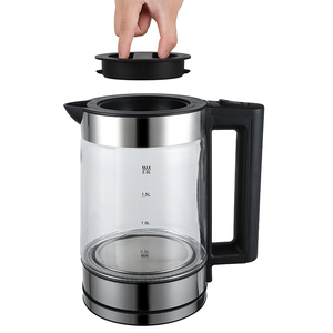 <span class=keywords><strong>Bouilloire</strong></span> <span class=keywords><strong>électrique</strong></span> sans fil en verre de 2 L avec base en acier inoxydable, chauffage uniforme, arrêt automatique, petit appareil de cuisine domestique - Product Image 5