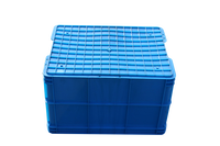 NEXARA Boîtes logistiques empilables en plastique XS500-320 HDEP à usage intensif Caisse solide durable avec conteneur à couvercle attaché