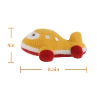 Fabricant de jouets en peluche personnalisés : Mini Agneau Mignon, Avion Jaune Souriant, Peluches en forme d'avion de dessin animé pour enfants, Cadeau
