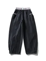 Pantalon cargo fonctionnel de montagne à panneaux fendus et bords coupés, imperméable, séchage rapide, résistant aux déchirures