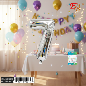 40-Inch No.7 <b>Silver</b> Aluminum Film <b>Balloon</b> 240PCS/CS for Party Decorations - Product Image 5