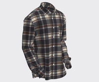 Tissus de Stock pour Vêtements de Nuit CVC Doux Polyester Coton à Carreaux Brossé Sergé Tissé Uniforme Scolaire