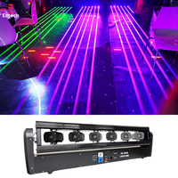 Лазерная балка Ectech 12W RGB Fat Beam с 6 лучами и подвижной головкой, управление DMX512, класс защиты IP33, для профессионального DJ-освещения на сцене и в клубах