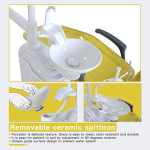 Poltrona Odontoiatrica Elettrica HCG-N1 Set Completo con Luce LED CE, Reclinabile 75-180°, Sollevamento 420-800mm, Sgabello per Dottore Incluso - Product Image 3