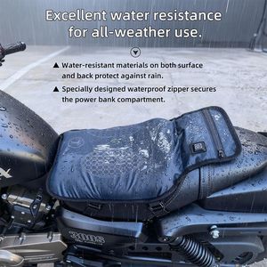 Electric Heated Shock Absorbing Seat <b>Cushion</b> 5V USB Version <b>Waterproof</b> Warm Motorcycle Seat Cover Four Seasons Use - Product Image 2