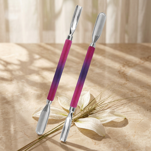 Dual-End Stainless Steel Cuticle Pusher <b>Tool</b> <b>Set</b> with <b>Pink</b> Gradient Handle for Manicure Care Eco-friendly & Reusable - Product Image 3