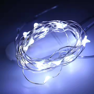 Guirlande lumineuse à piles en fil de cuivre 10/20/30 LED, 3 modes, source lumineuse LED de <span class=keywords><strong>Noël</strong></span> 1m/2m/3m, <span class=keywords><strong>décoration</strong></span> intérieure/extérieure - Product Image 3