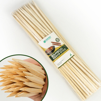 Brochettes en bambou jetables de 3 mm, carrées, différentes tailles, écologiques, pour barbecue en extérieur