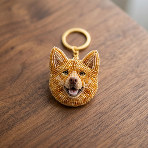 Llavero Personalizado Ecológico con Cuentas, Diseño Realista de Perro y Gato, Accesorio Decorativo para el Hogar - Product Image 3