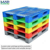 Palette en plastique grillagée HDPE robuste pour entrepôt, palette pour chariot élévateur, palette en plastique pour stockage frigorifique 	   Palette d'usine de fabrication