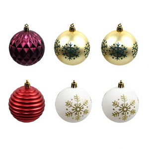 Ensemble de 8 pendentifs ovales/circulaires personnalisés en PVC électroplaqué pour Noël et les fêtes, décoration de la maison, fêtes, 48 pièces/CS - Product Image 1