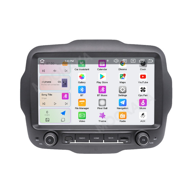 MOOKAKA 9 Inch Android  Stereo for Jeep Renegade 2016-2021 GPS Navi Multimedia Player Auto Wireless Carplay Car Radio Head Unit