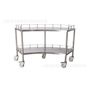 Carrito Médico de Acero Inoxidable Zhong Sheng, Carro de Instrumentos en Forma de Abanico, Ruedas Silenciosas, Uso Hospitalario - Product Image 3