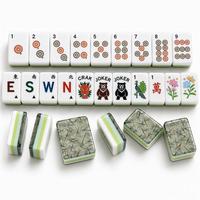 Jeu de Mahjong Américain en Acrylique Thème Golf 160 Tuiles Gravées Design Club de Resort Preppy Rempli à la Main Vente en Gros Cadeau