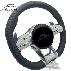 Housse de volant en daim compatible avec <span class=keywords><strong>Mercedes</strong></span> Benz Is 550 SL Class C 300 GLK <span class=keywords><strong>350</strong></span> SE Alcantara Leather Sport - Product Image 2