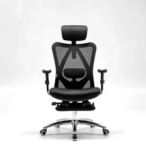 SIHOO 2022 M18-028 ergonomic desk office chair with footrest black