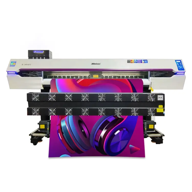 Cheapest Uv Solvent Printer Indoor/Outdoor Printing Machine 4 Heads I3200 Uv Solvent Inkjet Printer